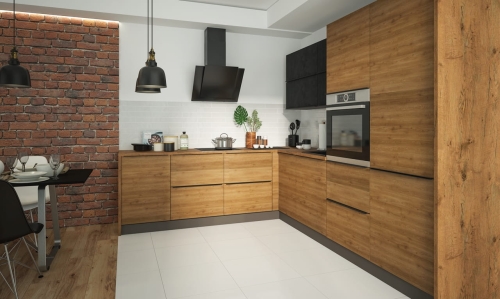 Meble kuchenne Porto PEMBROKE + ARES BLACK – estetyczne i wygodne rozwiązanie do codziennego użytkowania