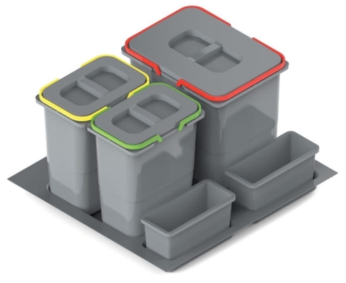 Pojemnik na odpady PRAKTIKO 60 potrójny