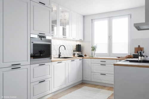 Kolekcja kuchni Classic – połączenie funkcjonalności i nowoczesnego designu. Propozycje kolorów frontów z palety RAL: 9003 - biały ciepły, 9016 - biały zimny.