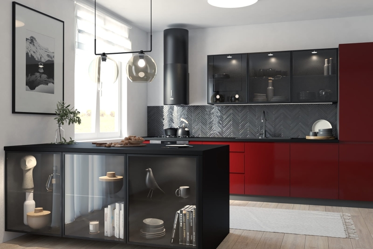 Fronty: Paleta RAL (propozycje kolorów: 3003, 3011, 3002)