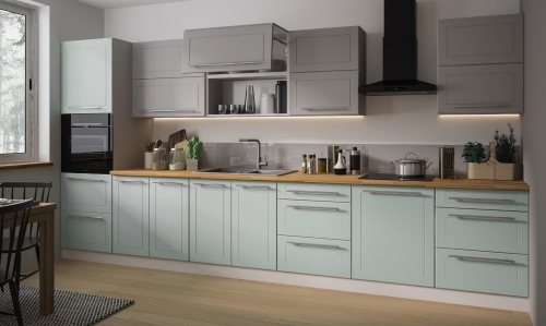 Zabudowa kuchenna Quatro mat – prosta forma