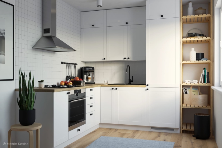 Propozycje kolorów frontów z palety RAL: 9003 - biały ciepły, 9016 - biały zimny.