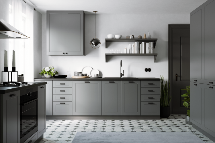 Fronty górne i dolne: Paleta RAL (propozycje kolorów: 7009, 7010)