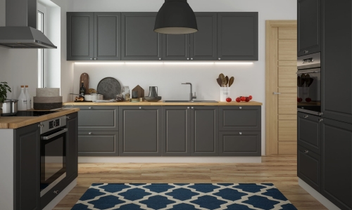 Propozycje kolorów frontów z palety RAL: 7005, 7010, 7012.