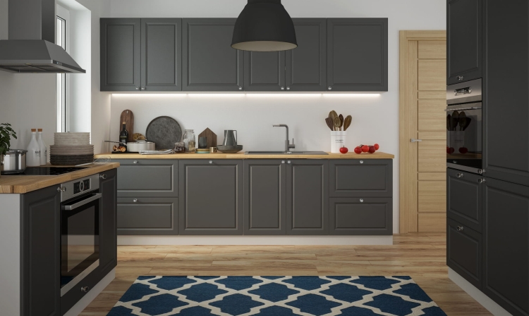 Propozycje kolorów frontów z palety RAL: 7005, 7010, 7012.