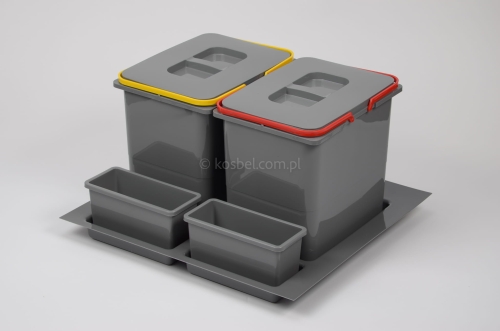 Pojemnik na odpady PRAKTIKO 60 podwójny