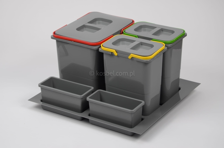 Pojemnik na odpady PRAKTIKO 60 potrójny