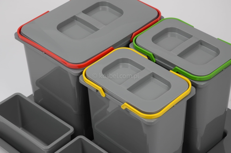 Pojemnik na odpady PRAKTIKO 60 potrójny