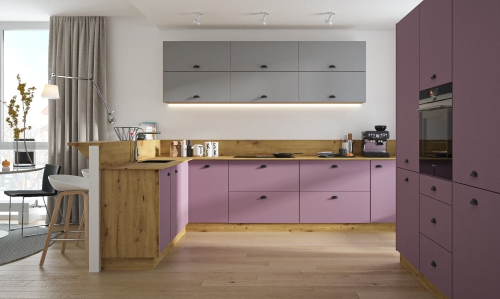 Zestaw mebli kuchennych Velvet laminowanych – nowoczesna i funkcjonalna zabudowa do każdej kuchni.