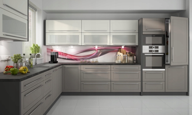 Meble kuchenne Quatro matowe kolor dust grey – kompletna zabudowa