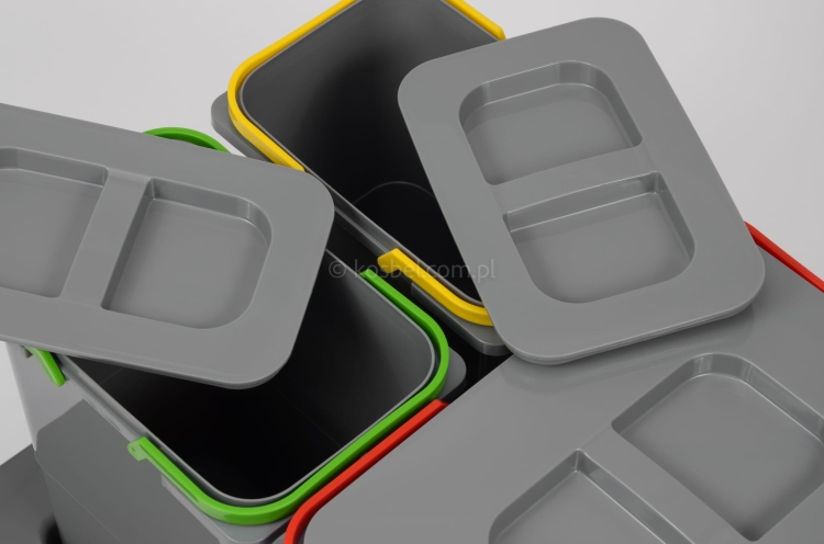 Pojemnik na odpady PRAKTIKO 60 potrójny