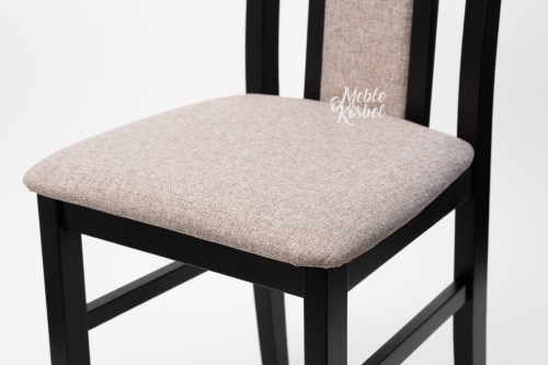 Klasyczne krzesło drewniane Korfu – idealne do jadalni i kuchni - czarny