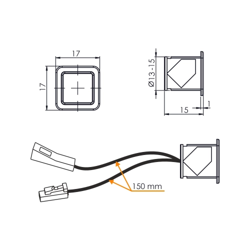Włącznik dotykowy LED z funkcją ściemniania czarny Switch Mini