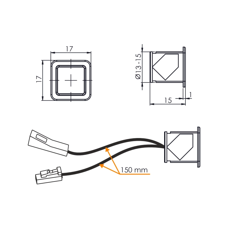 Włącznik dotykowy LED z funkcją ściemniania czarny Switch Mini